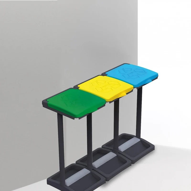 Art.9237 Support pour sac de recyclage des déchets MISTER B 3 compartiments