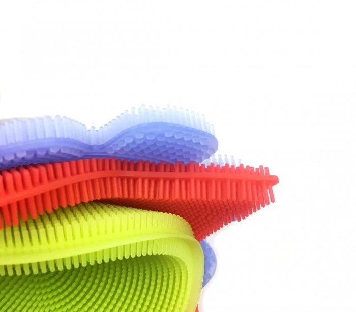 Set de 3 éponges en silicone BEST GRIP SPONGE avec picots, nettoyage en douceur