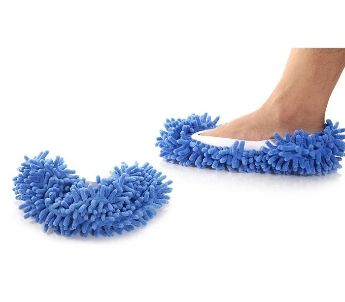 Paire de pantoufles 2 en 1 microfibres pour nettoyer jusqu'au 44