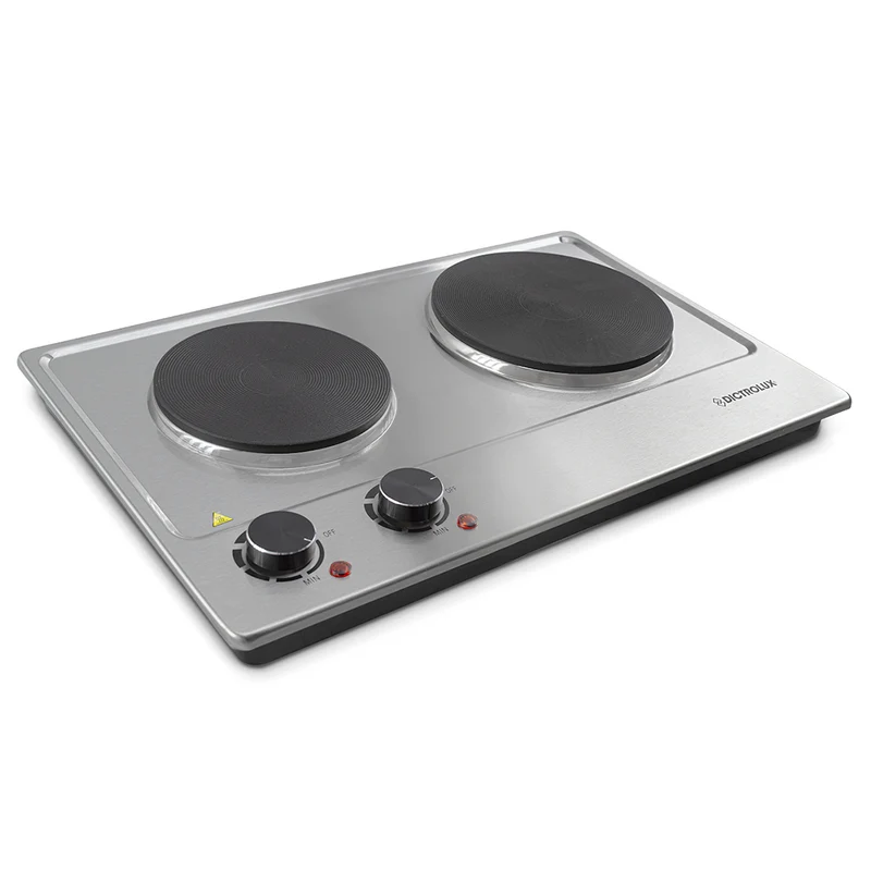 Cuisinière électrique double plaque acier Dictrolux2500W thermostat est réglable