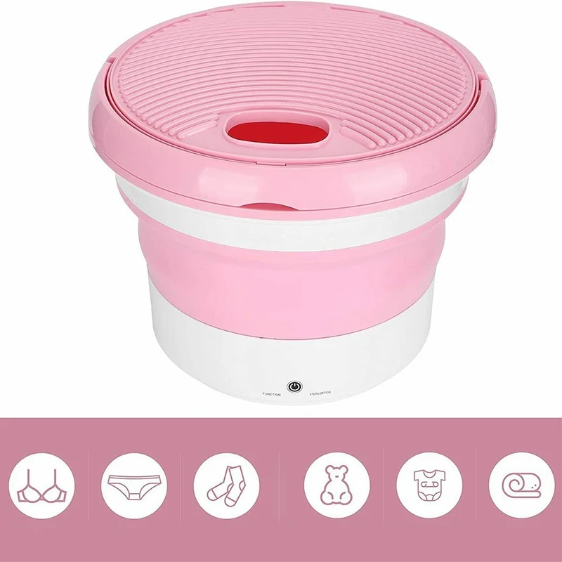 Mini machine à laver pliable et portable pour le camping Stérilisateur vêtements
