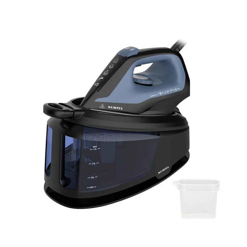 Fer à repasser vapeur 2400W, chaudière 1.5L, plaque céramique.