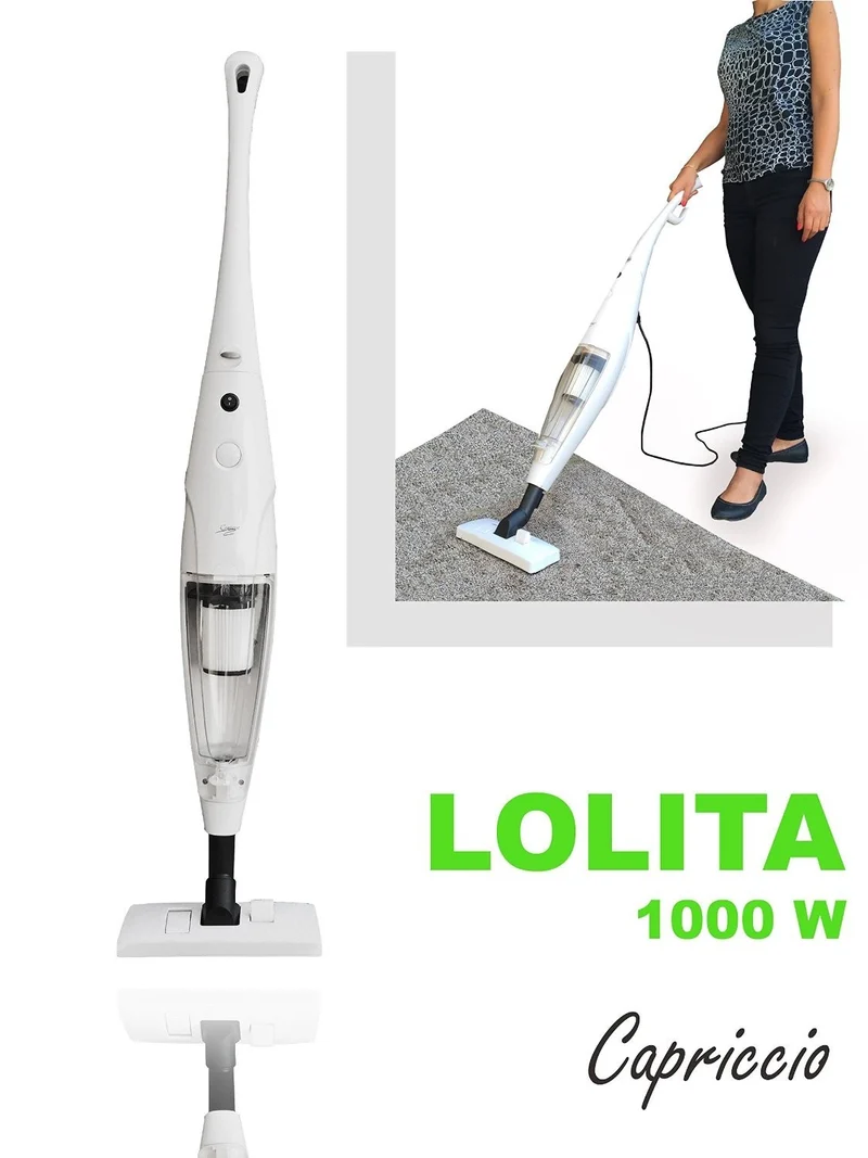 Aspirateur 1000 W LOLITA balai électrique sans sac HEPA - Capriccio 583101