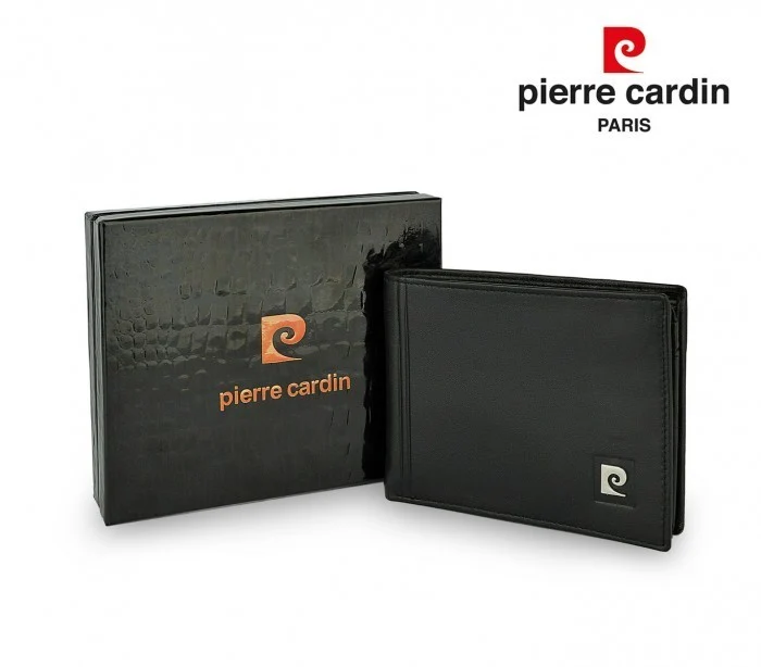 8866 TILAK08 portefeuille homme avec porte monnaie cuir véritable PIERRE CARDIN
