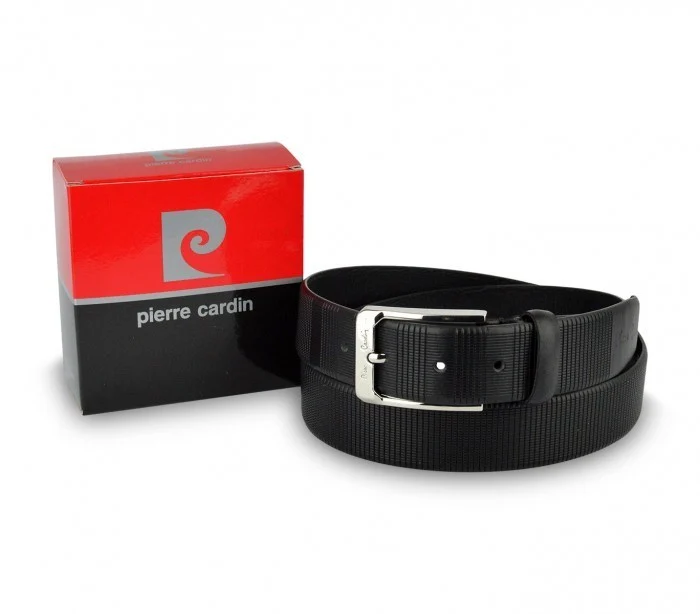 Ceinture pour homme 8005 en vrai cuir PIERRE CARDIN avec boucle en acier poli