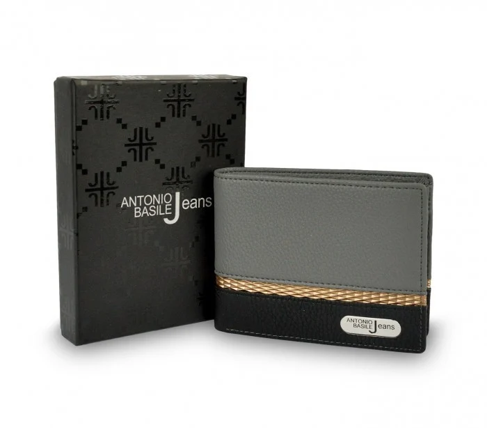 Portefeuille pour hommes 8806 PSB30 en cuir ANTONIO BASILE avec portemonnaie