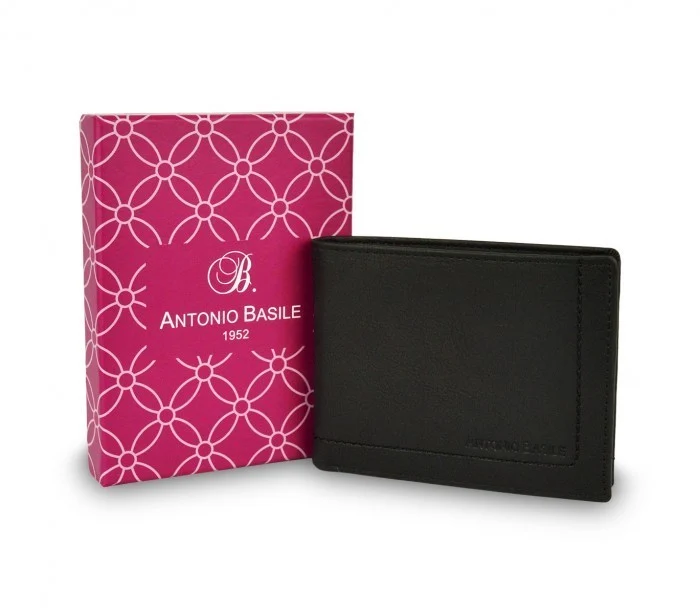 Portefeuille pour hommes 8806-PSB25 en cuir ANTONIO BASILE avec portemonnaie