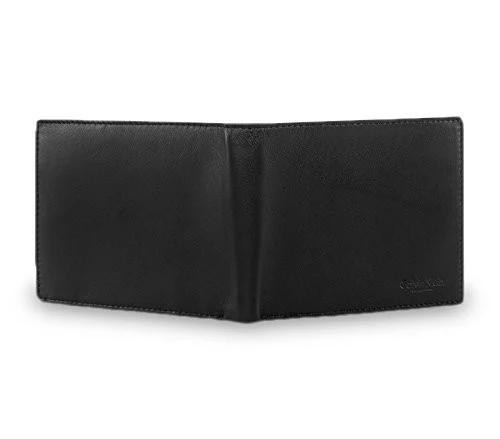 S07- Portefeuille en cuir noir - Calvin Klein pour les hommes