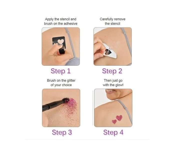 Glitter Shimmer tatouage temporaire scintillant paillettes tatouage temporaire