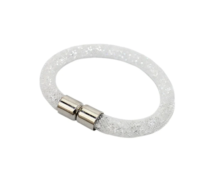 Bracelet avec strass en filet 20 cm Crystal Falls effet 3D fermeture magnétique