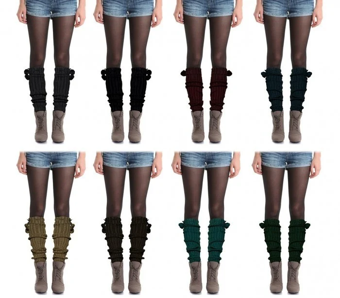 Paquet de 4 jambières à pompom - femme - Vêtements pour enfants