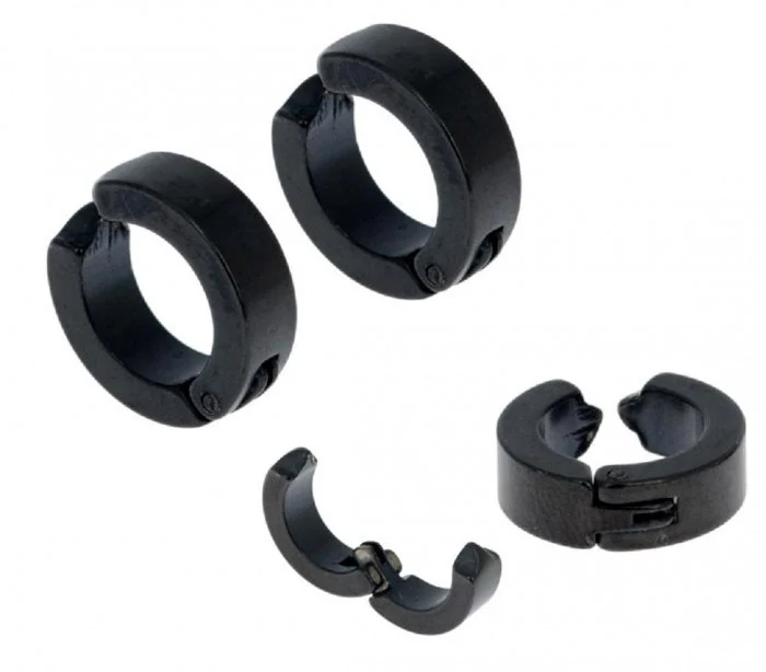 Kit 2 paires de boucles d'oreilles avec clip de fermeture - unisexe