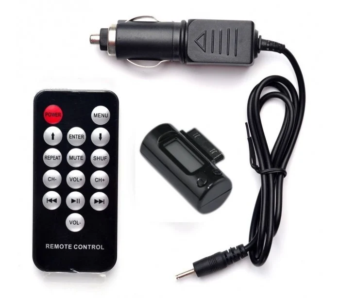 Transmetteur FM mp3 compatible iPhone 3GS 4G iPod avec télécommande