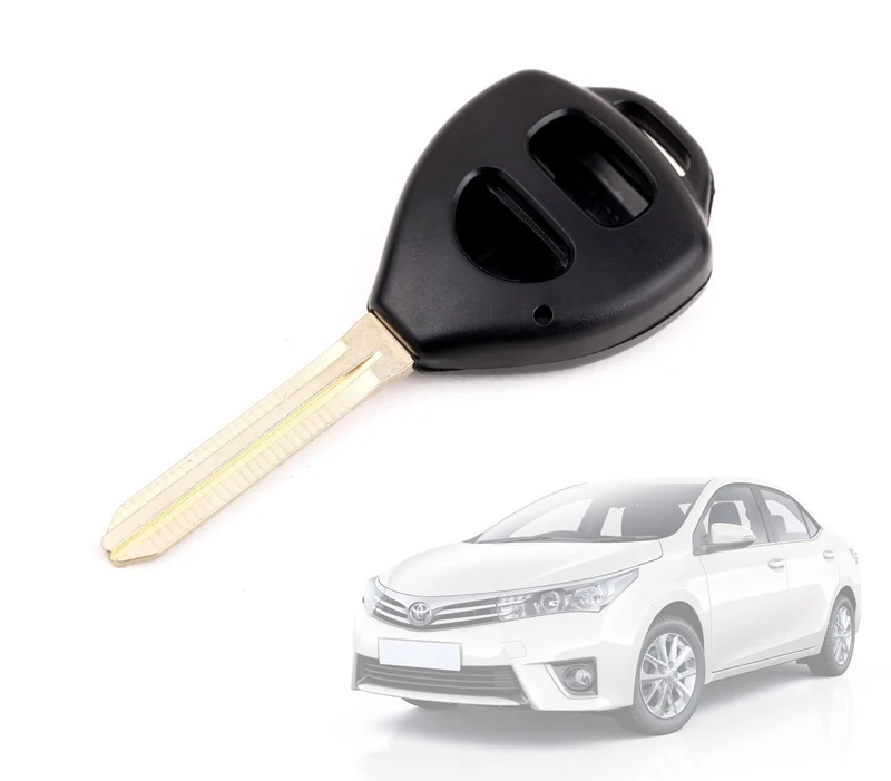 Coque de clé verrouillage télécommande 2 boutons à distance pour Toyota Corolla