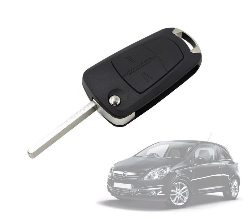 Coque de clé de verrouillage télécommande 2 boutons à distance pour voiture Opel