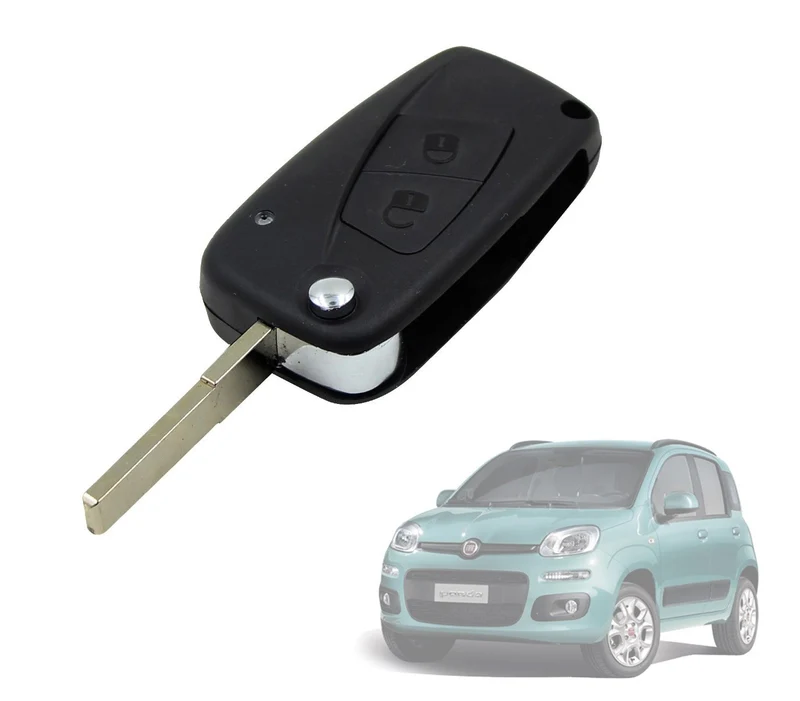 Coque de clé de verrouillage télécommande 2 boutons à distance pour voiture Fiat