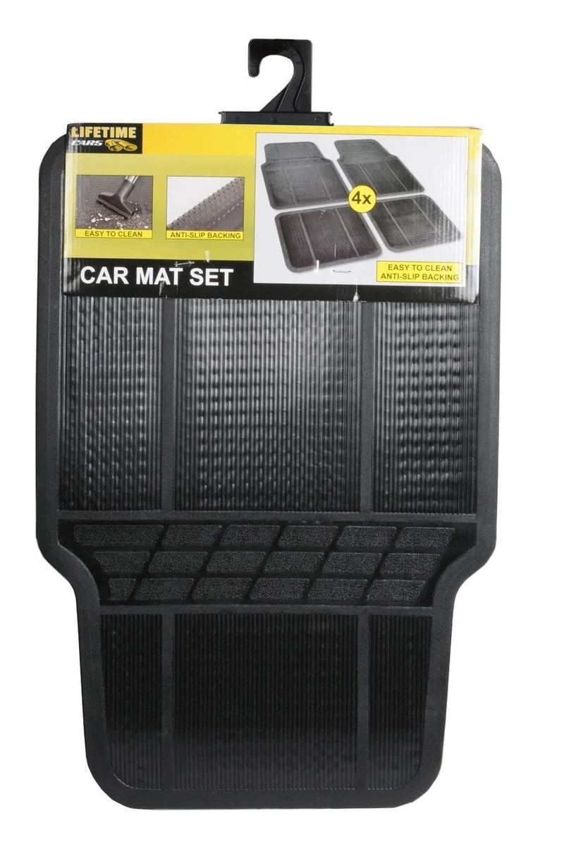 Pack complet de 4 tapis voiture en caoutchouc taille universel- résiste á l'eau