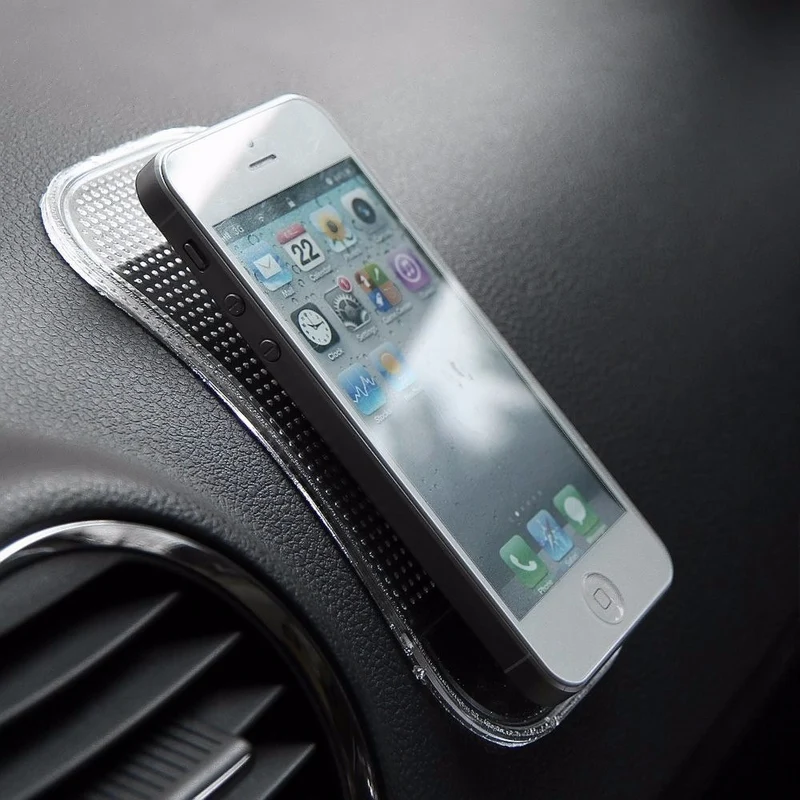 Support anti-glissement en silicone pour telephone smartphones tableau de bord