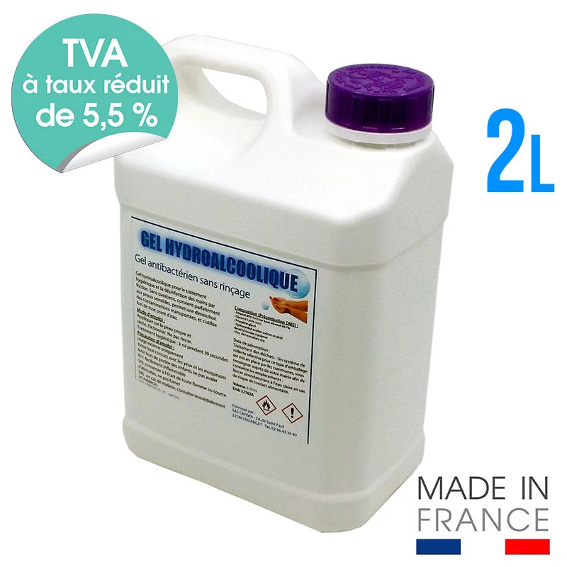 Recharge Gel Hydroalcoolique - Bidon 2 L