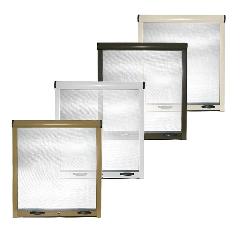 Moustiquaire enroulable 120x170 cm Kit pour Fenêtre et Cadre en Aluminium