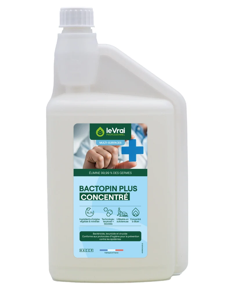 DETERGENT DESINFECTANT CONCENTRE SOLS BACTOPIN PLUS MEDICAL 1L DOSEUR