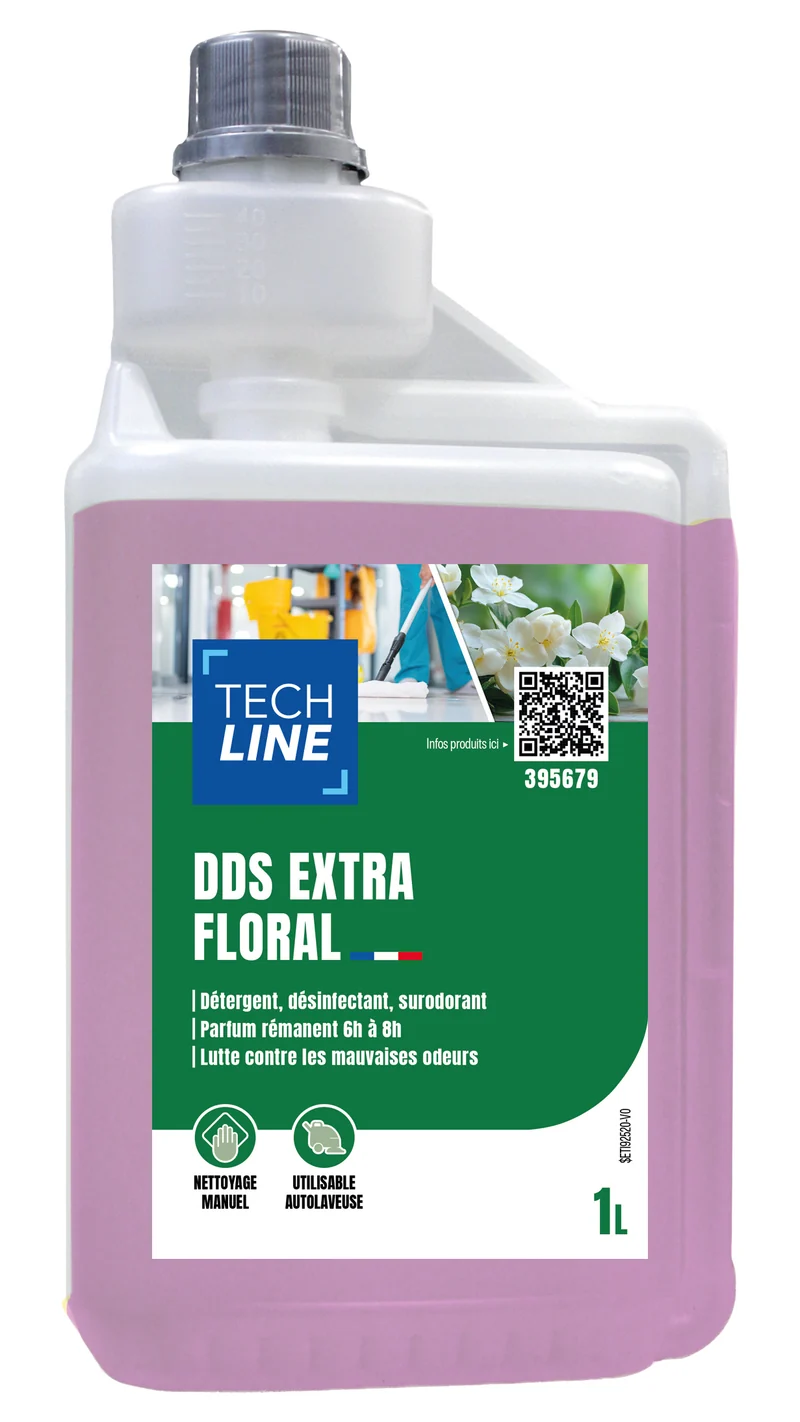 DETERGENT DESINFECTANT SURODORANT DDS EXTRA TECHLINE FLORAL 1L DOSEUR
