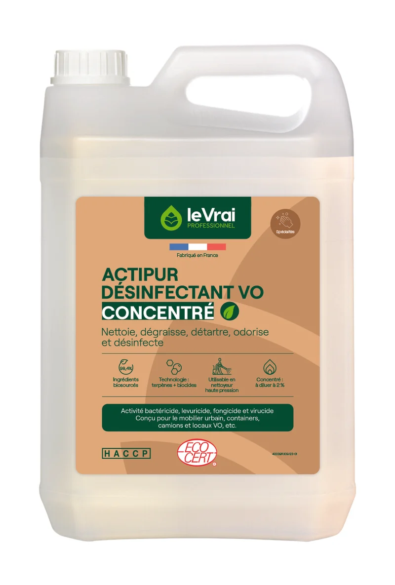 NETTOYANT DESINFECTANT ACTIPUR PROPRETE URBAINE VO 5L