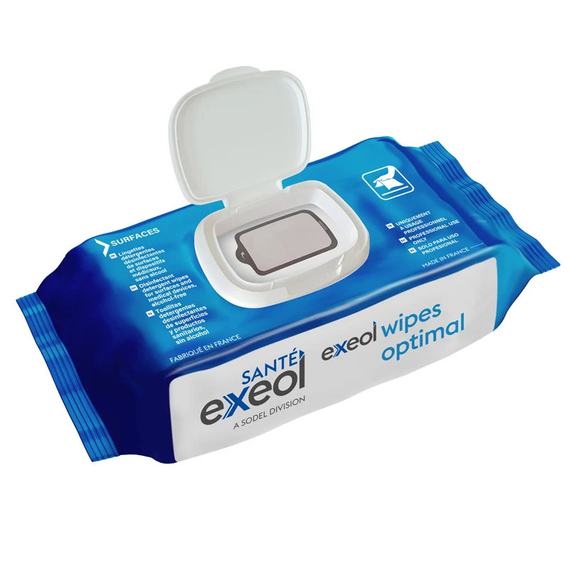 LINGETTES NETTOYANTES DESINFECTANTES EXEOL WIPES OPTIMAL X100