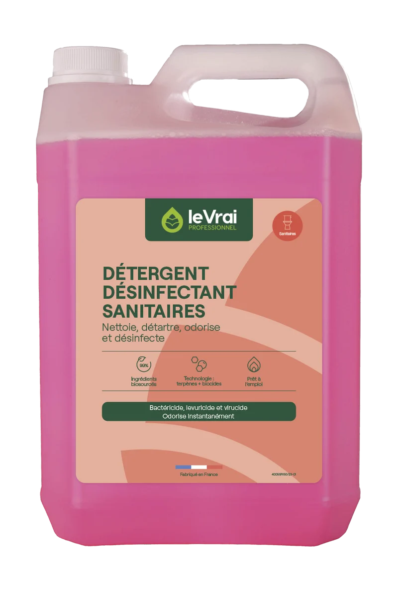 DETERGENT DESINFECTANT SANITAIRES LE VRAI PROFESSIONNEL 5L