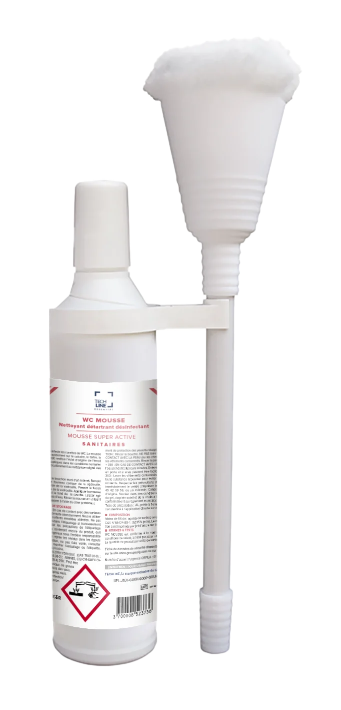 KIT VADROUILLE POUR DETARTRANT DESINFECTANT NOVO WC MOUSS' 1L