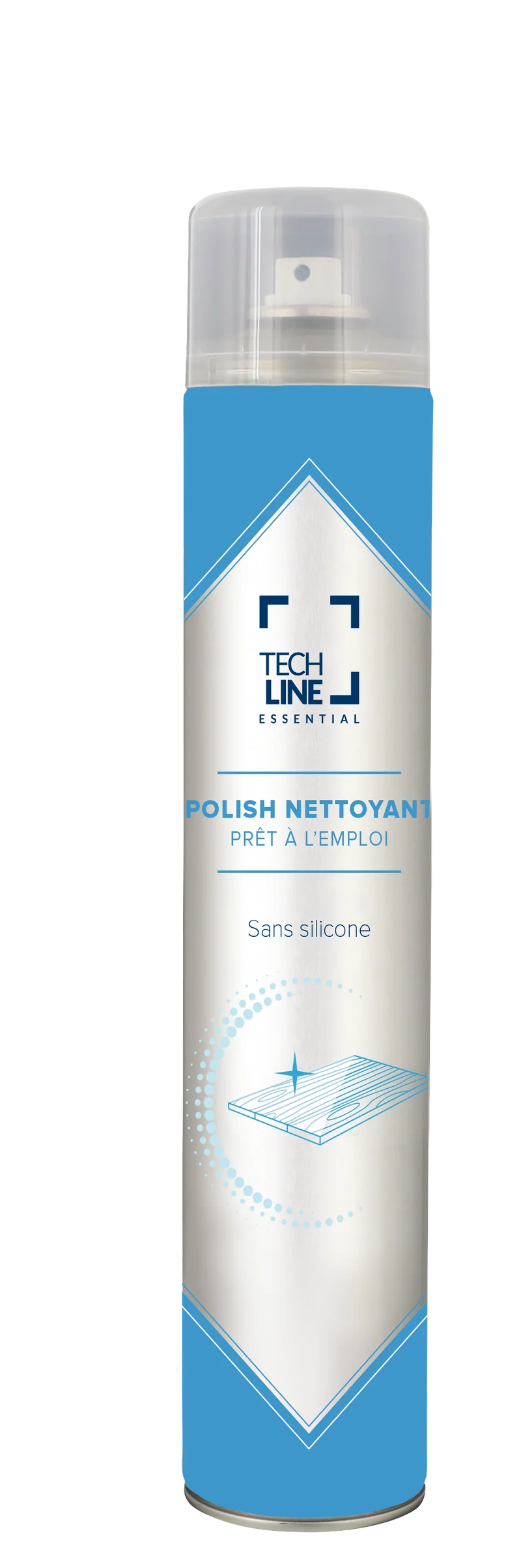 NETTOYANT POLISH BOIS SANS SILICONE TECHLINE 750ML