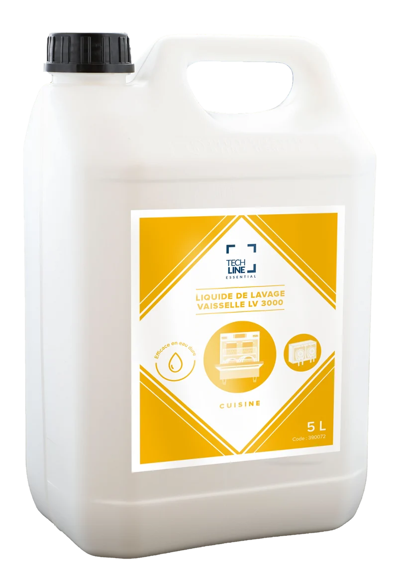 DETERGENT LIQUIDE VAISSELLE CHLORE EAU DURE TECHLINE LV3000 5L