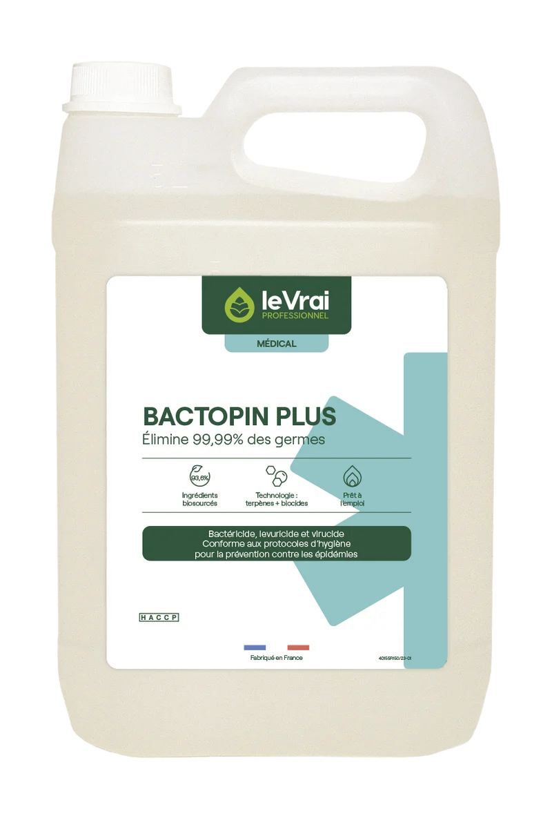 DETERGENT DESINFECTANT MULTI SURFACES BACTOPIN PLUS MEDICAL LE VRAI PROFESSIONNEL 5L