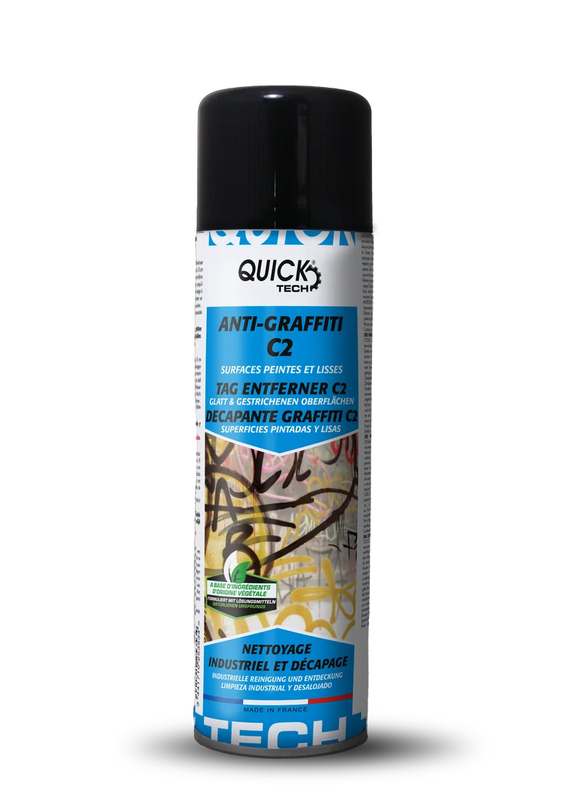 ANTI-GRAFFITI C2 SURFACES PEINTES ET LISSES QUICK TECH 500ML
