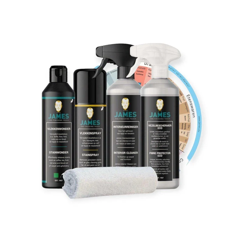 Premium set James producten voor textiel