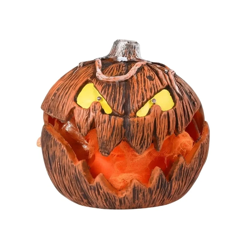 Halloween Collapsible LED Pumpkin Lamp with Glowing Eyes for Garden Decoration Lantern