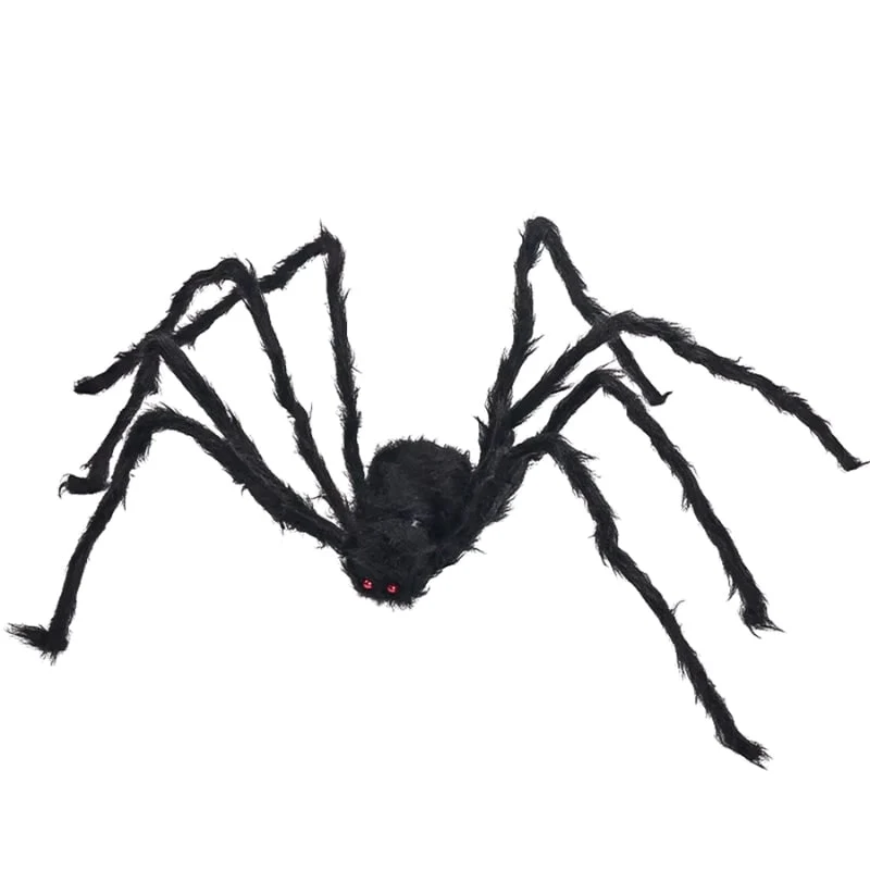 Halloween Scary Fake Spider with Web for Garden and Home Decoration