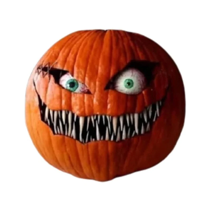 Halloween Pumpkin for Parties with Moving Electronic Eyes and Scary Patterns
