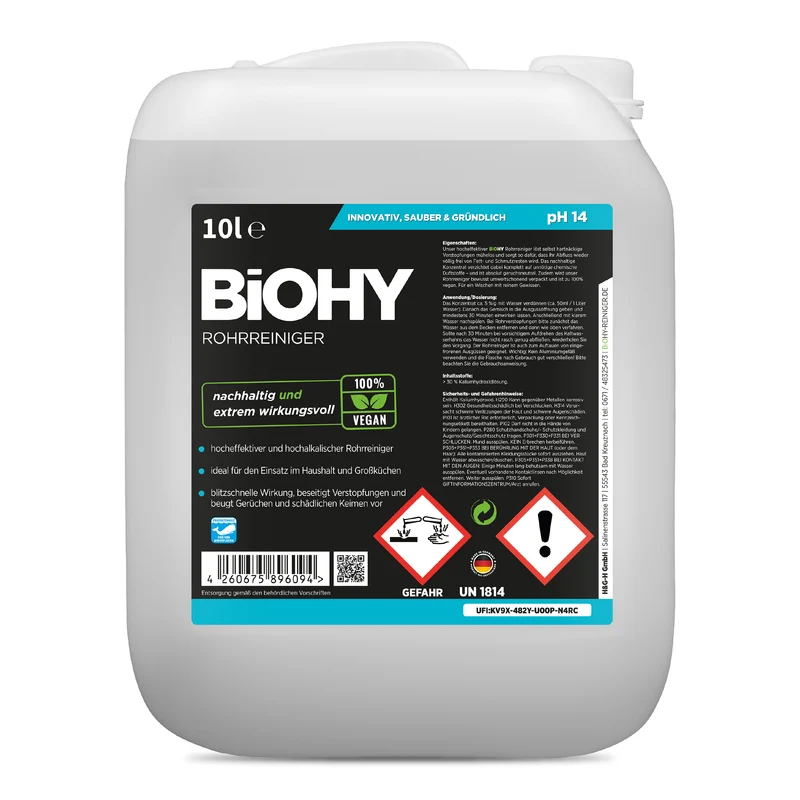 BiOHY déboucheur de tuyaux, déboucheur de canalisations, concentré, B2B