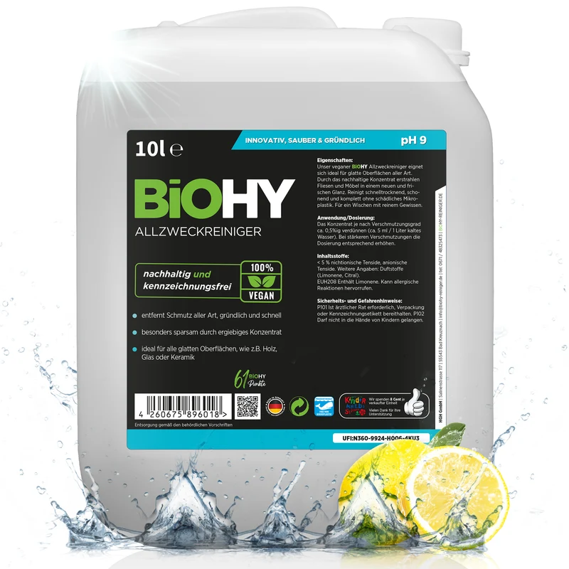 BiOHY nettoyant universel, nettoyant tout, nettoyant universel, concentré, B2B
