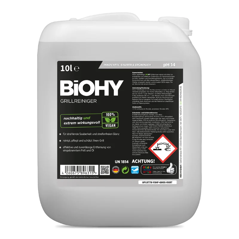 BiOHY nettoyant pour gril, nettoyant pour barbecue, nettoyant pour BBQ, nettoyant pour grille de barbecue, B2B