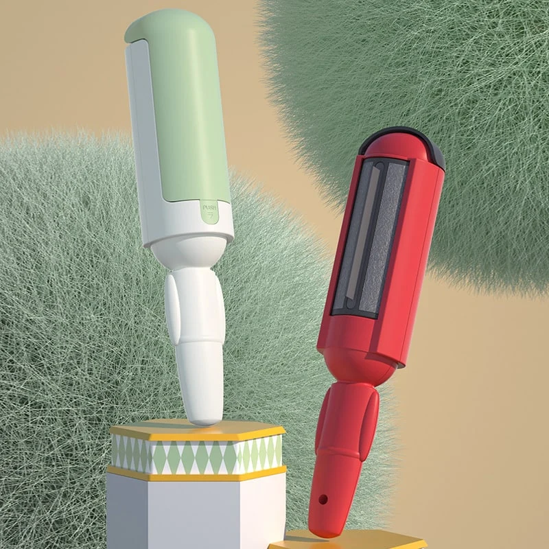 Reusable Pet Hair Remover Tool with Electrostatic Brush and Double-Sided Design