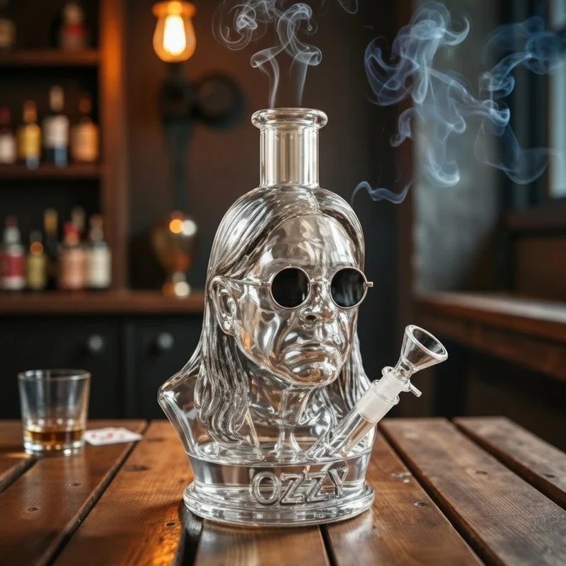 Halloween Glass Water Pipe Bong Party Decoration Men's Bust Glass