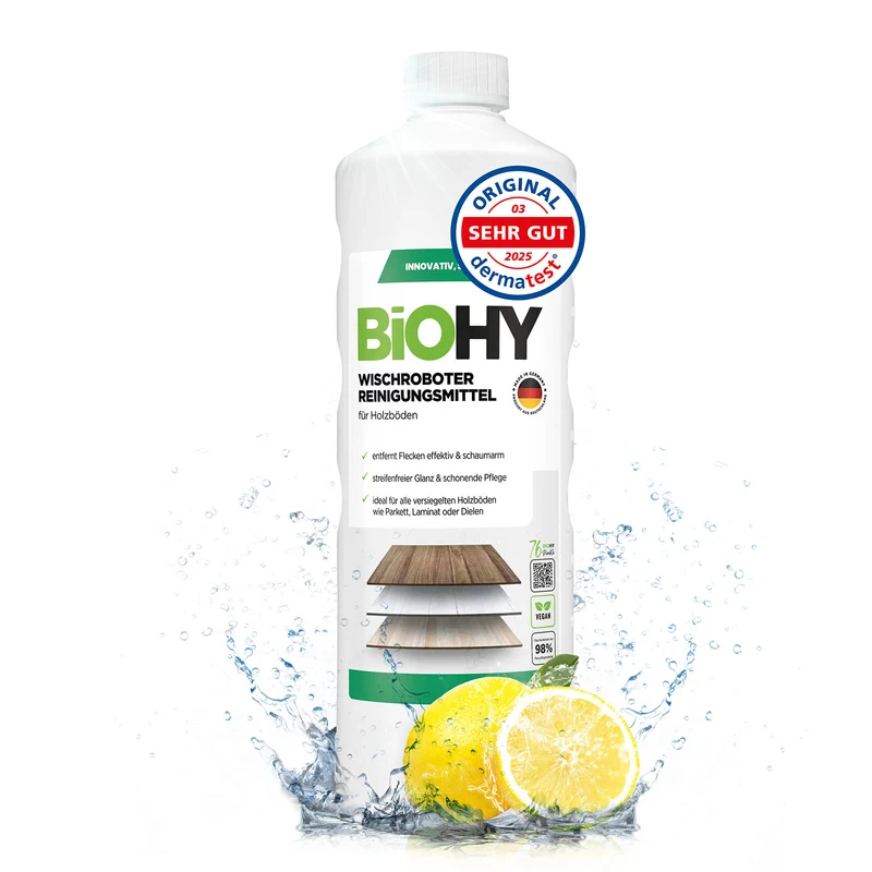 BiOHY Nettoyant pour robot d'essuyage, Nettoyant pour robot d'essuyage, Nettoyant pour sol non polluant, Concentré