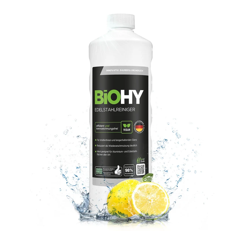 BiOHY nettoyant inox, nettoyant inox spray, produit d'entretien inox, produit de nettoyage inox