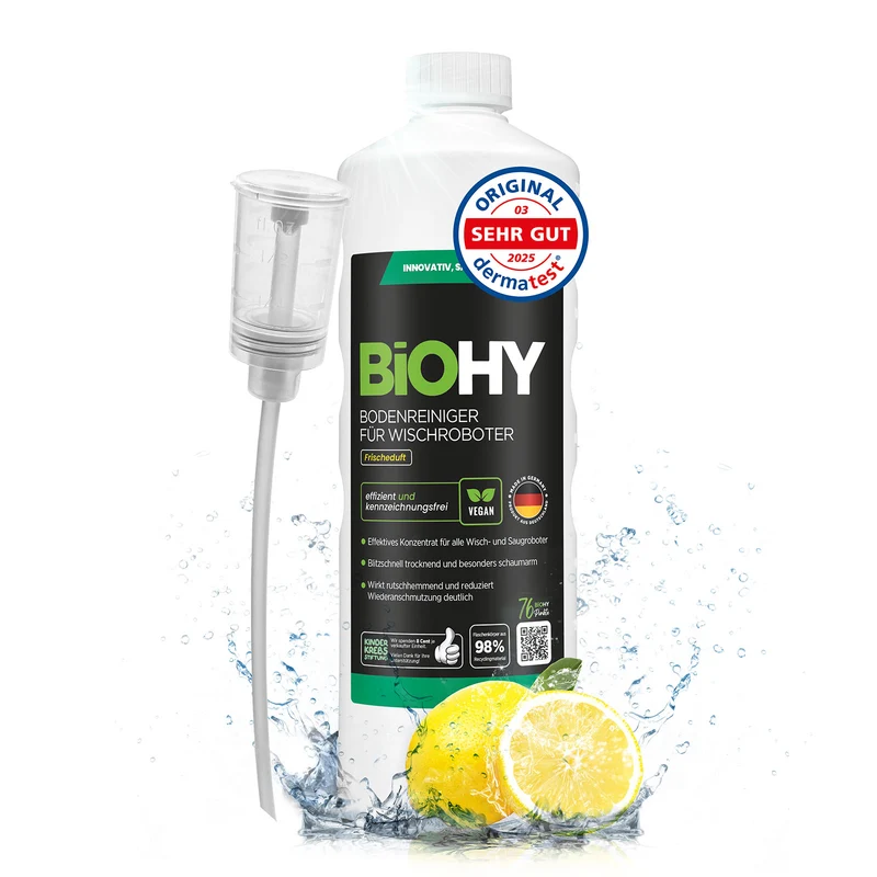 BiOHY Nettoyant sols pour robots de nettoyage, Nettoyant, Entretien des sols, Nettoyant sols non moussant