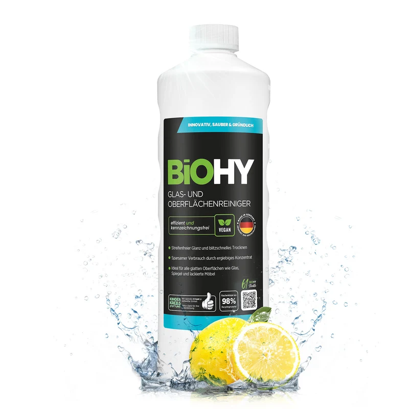 BiOHY nettoyant pour vitres et surfaces, nettoyant pour vitres, nettoyant pour surfaces, nettoyant pour vitres