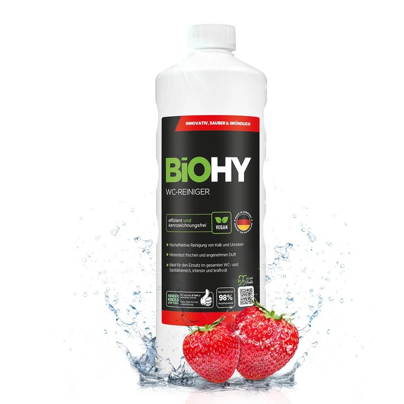 BiOHY nettoyant pour WC, nettoyant pour toilettes, nettoyant pour toilettes, rafraîchissant pour WC
