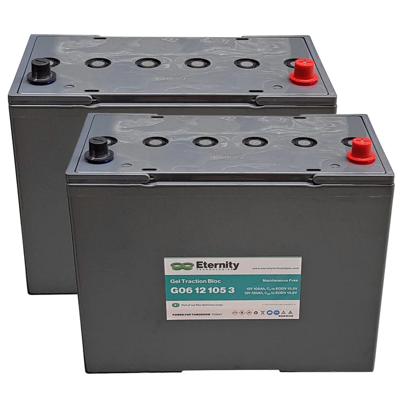 2 Gel-Batterien à 12 V / 105 Ah (C5) Eternity