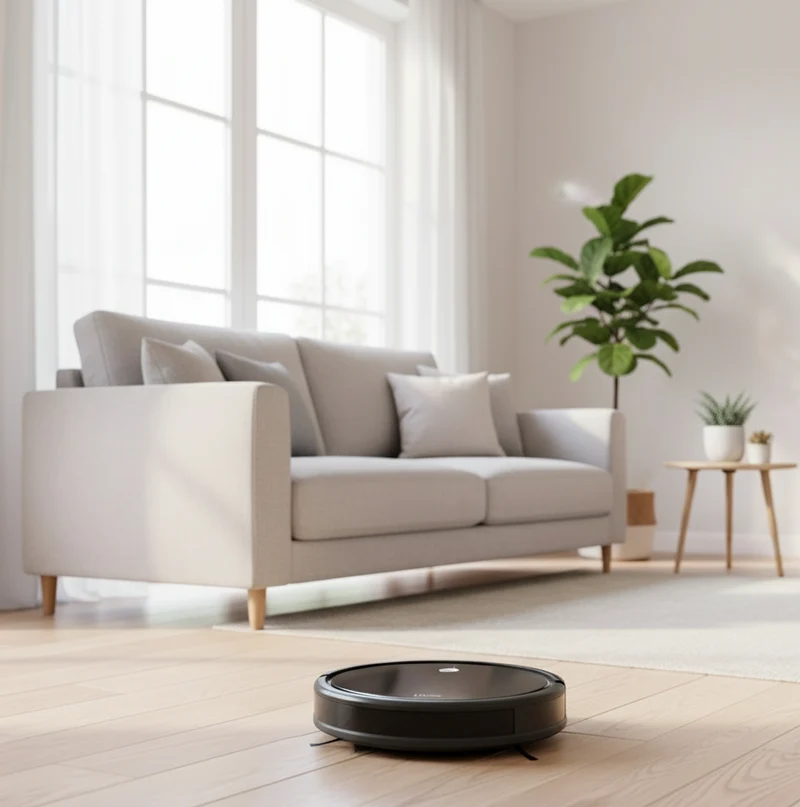 LIVOO ASPIRATEUR ROBOT CONNECTÉ AUTONOMIE 2H RESERVOIR 600ML